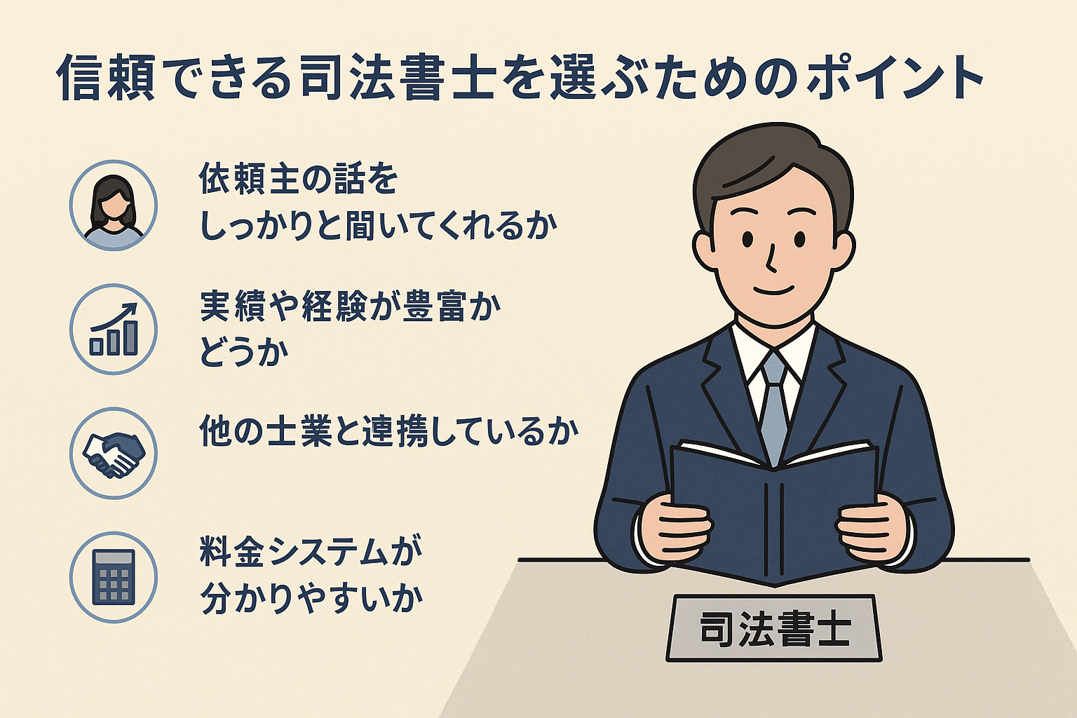 信頼できる司法書士を選ぶためのポイント