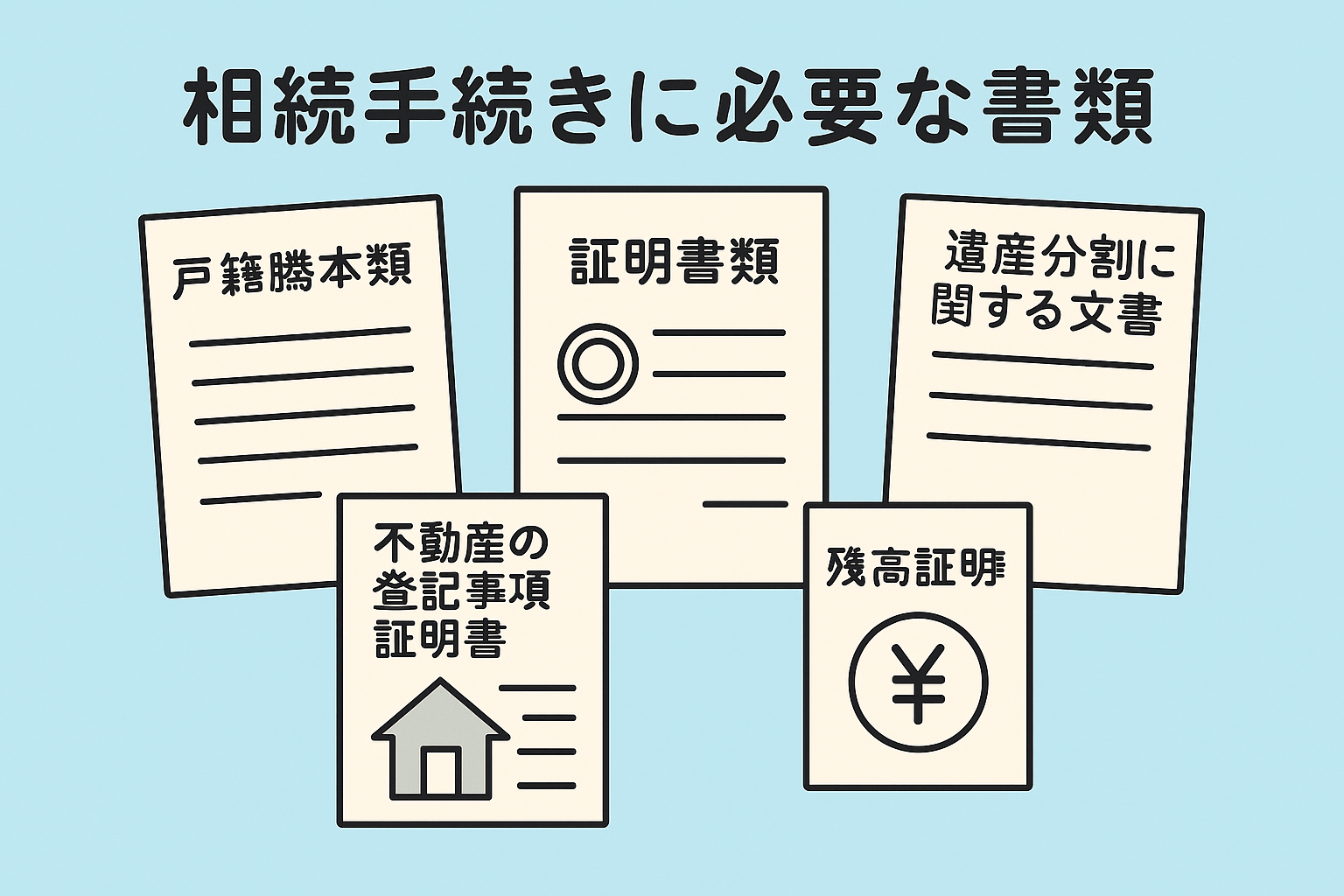 相続手続きに必要な書類