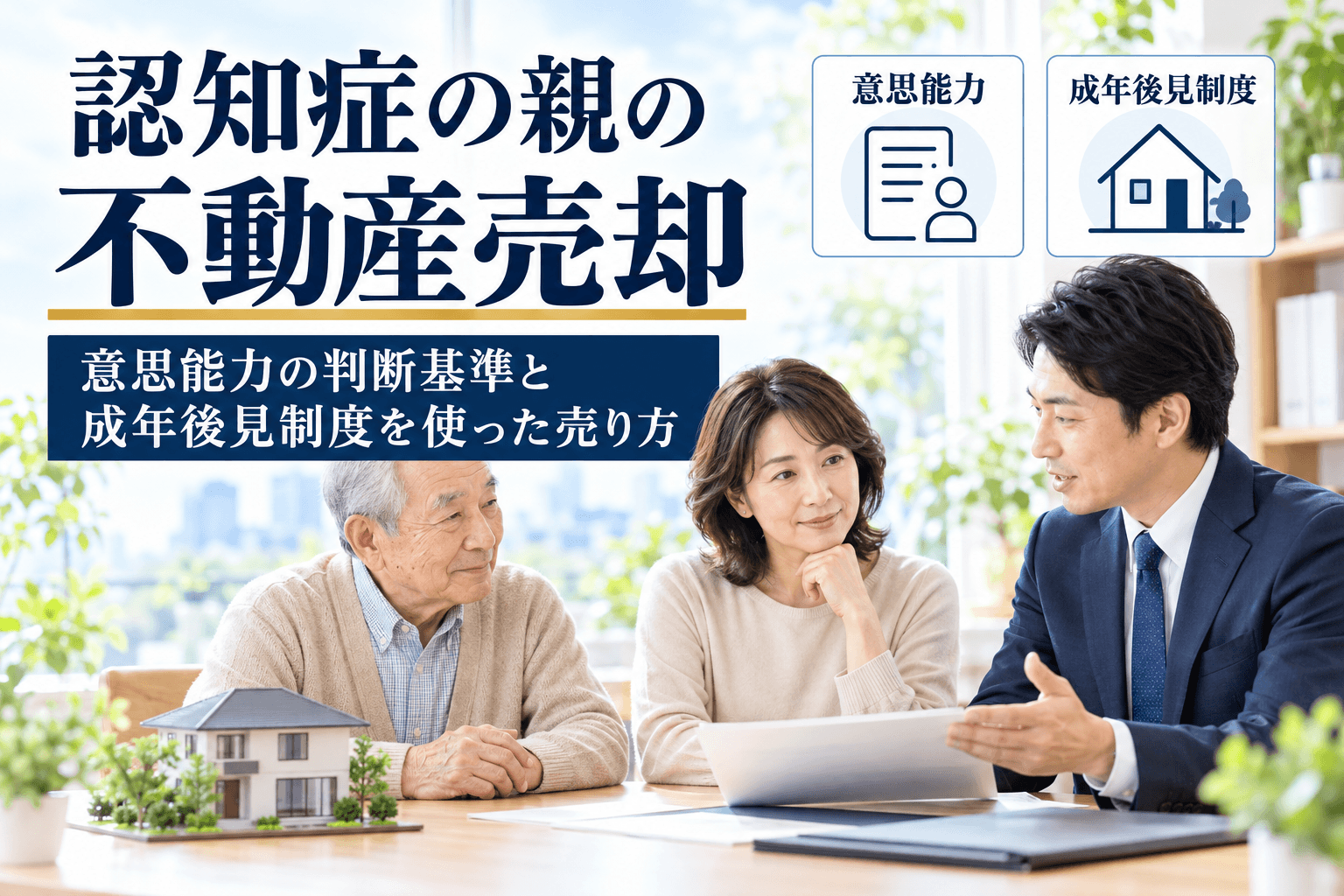 認知症の親の不動産売却｜意思能力の判断基準と成年後見制度を使った売り方
