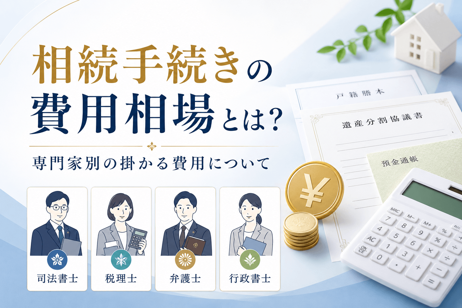 相続手続きの費用相場とは？専門家別の掛かる費用について