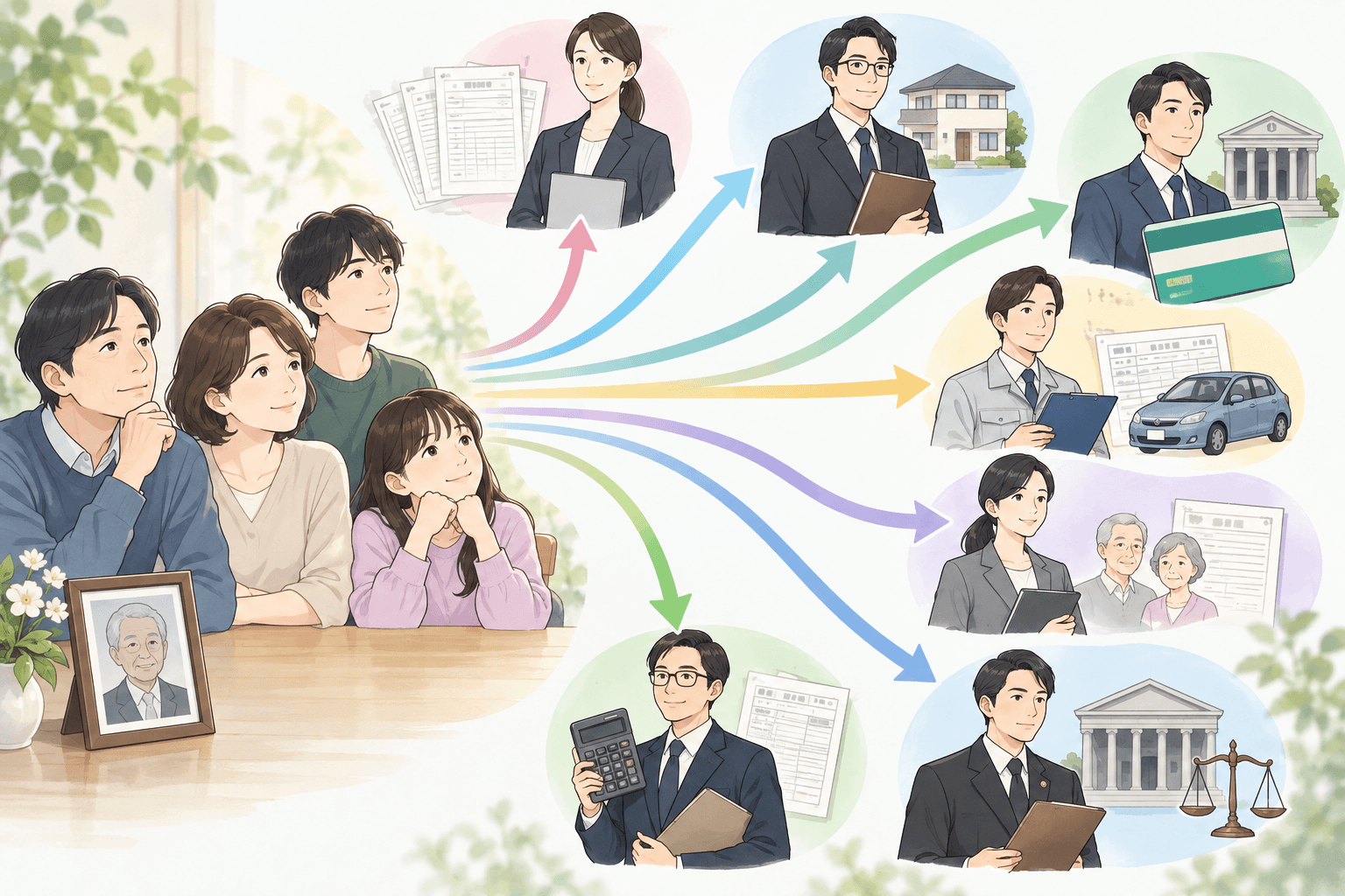【一覧表】相続手続きで代行を依頼できる業務と依頼先